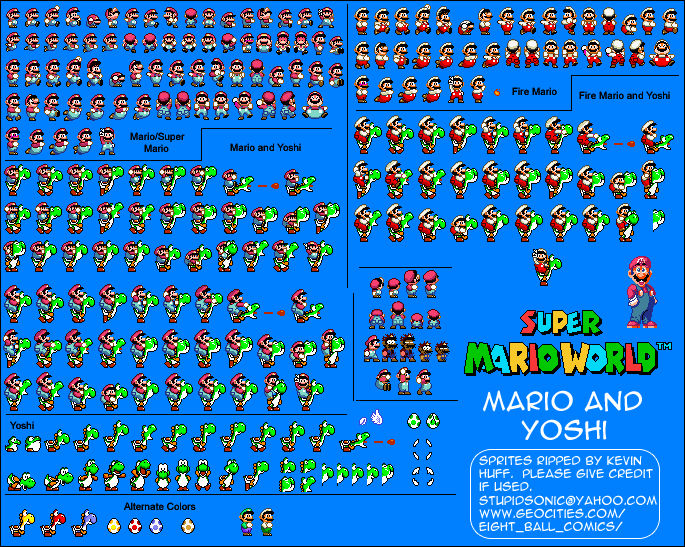 Super Mario World - az sszes sprite